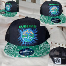 Load image into Gallery viewer, Sublime hat, Custom Sublime Burning Sun flat brim Decky hat