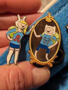 Adventure Time Hat Pin, Rare Finn and Fiona × Bass Nectar enamel pin