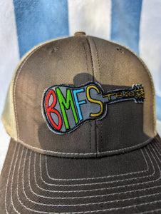 Billy Strings Trucker hat, custom Billy Strings hat, brown Billy Strings BMFS hat