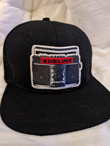 Sublime hat, Black Sublime Boom Box Hat, Flat brim Sublime Snapback
