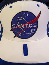 Load image into Gallery viewer, Phish Flexfit LG/XL hat, Phish Say it to Me Santos hat, white and blue custom Phish hat