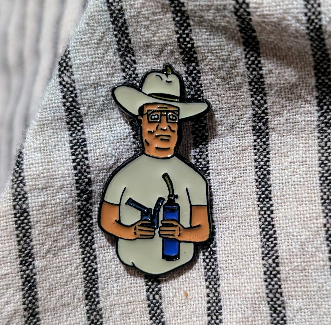 Hank Hill rig and propane accessories pin, King of the Hill Hank hat pin