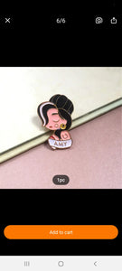 Amy Winehouse enamel pin, cute cartoon Amy Winehouse pin