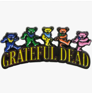 Grateful Dead dancing bears pin, Grateful Dead enamel lapel pin