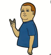 Load image into Gallery viewer, Bobby Hill Hat Pin, King of the Hill Bobby Heavy Metal Devil sign pin