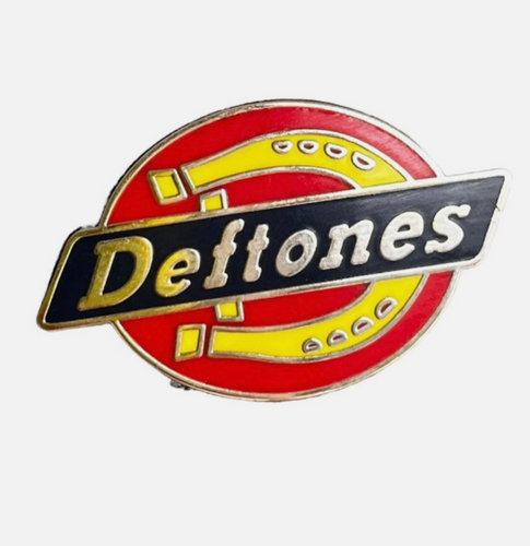 Deftones hat pin, Deftones Dickies logo enamel pin, Deftones pin badge