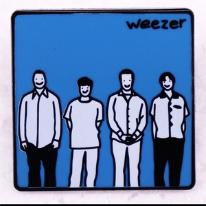 Weezer Blue Album hat pin, Weezer enamel pin