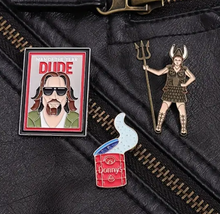 Load image into Gallery viewer, The Big Lebowski hat pin set, The Dude Hat pin, The Dude Abides