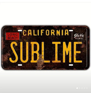Sublime LBC License Plate sign, tin Sublime