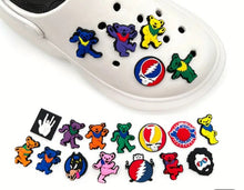 Load image into Gallery viewer, Grateful Dead Shoe Charms, Grateful Dead jibbitz, Jerry Wolf shoe charms