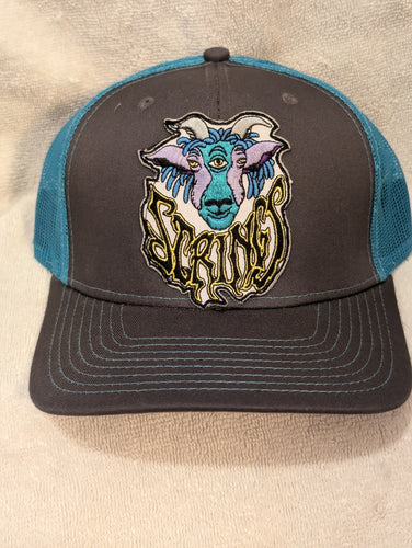 Billy Strings mesh hat, Billy Strings 3rd eye goat trucker hat, custom Billy Strings hat