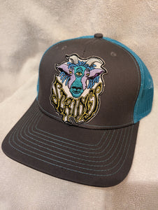 Billy Strings mesh hat, Billy Strings 3rd eye goat trucker hat, custom Billy Strings hat