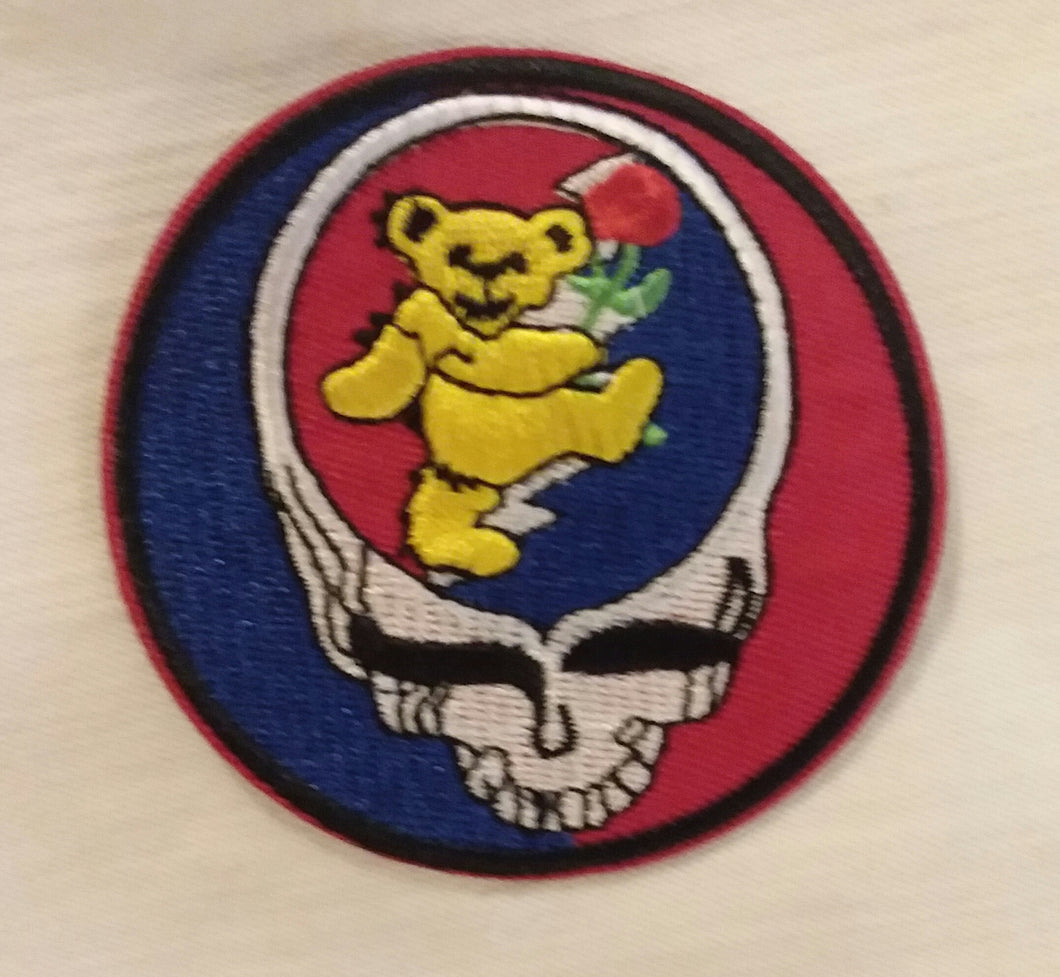 Grateful Dead Dancing Bear in Steal your face patch