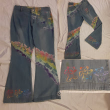 Load image into Gallery viewer, Grateful Dead tie dye bell bottoms, Women&#39;s size 6-8 Bell bottoms