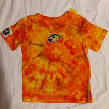 Load image into Gallery viewer, Toddler&#39;s Orange and Yellow Ice Tie Dye t-shirt, &quot;Tigger &amp; Pooh&quot;