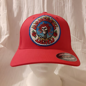 Grateful Dead Hat, Red Grateful Dead Flexfit Bertha hat