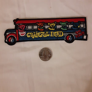 Grateful Dead Patch Lot, GD 13 point lightening bolt, GD Tour Bus Patch