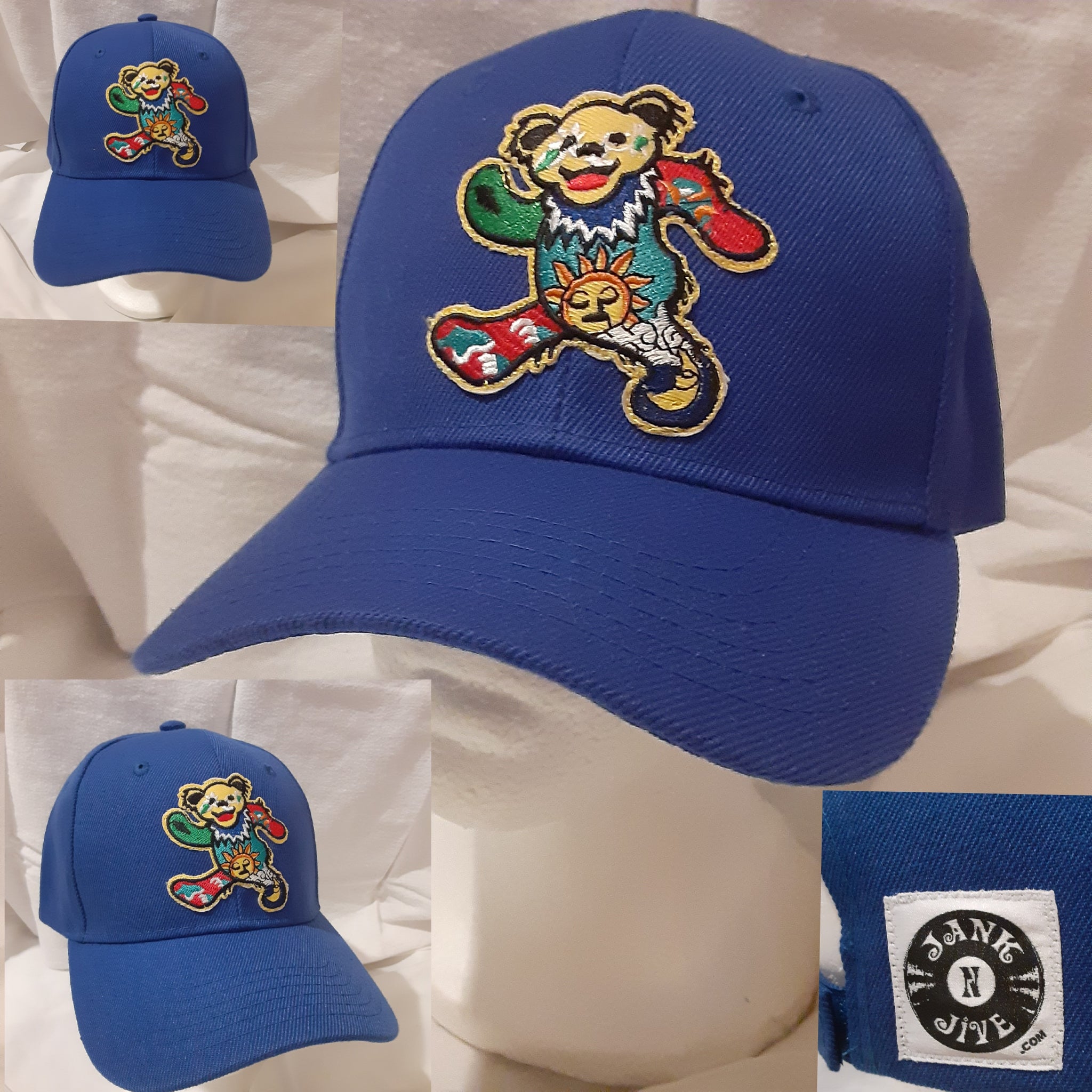 Grateful Dead Bear Baseball Hat - Blue