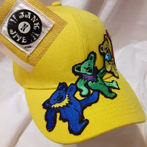 Grateful Dead hat, Yellow Dancing Bears hat