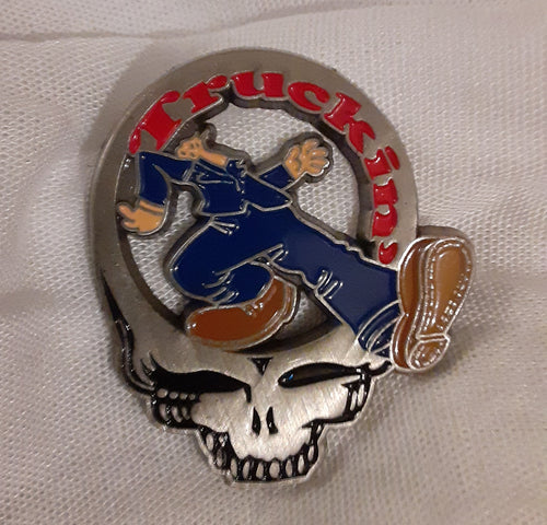 Grateful Dead hat pin, Grateful Dead Truckin Pin