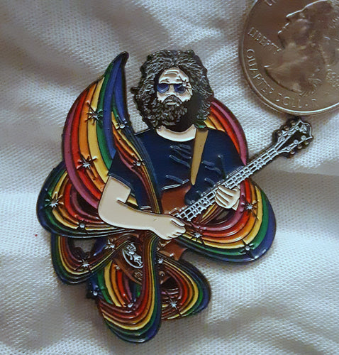 Grateful Dead pin, Jerry Garcia Rainbow hat pin