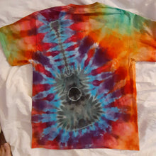 Load image into Gallery viewer, Ice Dye Guitar tshirt, Rainbow Ice dye t-shirt