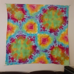 Ice Dye tapestry, 58 inch Geometric Rainbow Tapestry