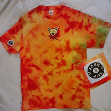 Load image into Gallery viewer, Ice dye, &quot;Fire &amp; Ice&quot; dye Grateful Dead t-shirt