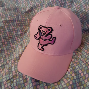 Pink Grateful Dead hat, Grateful Dead Dancing Bear