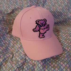 Pink Grateful Dead hat, Grateful Dead Dancing Bear