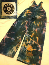 Load image into Gallery viewer, Tie dye Overalls, Men&#39;s 36x30 reverse tie dye Dickies