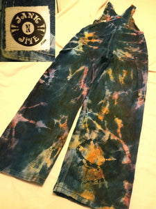 Tie dye Overalls, Men's 36x30 reverse tie dye Dickies