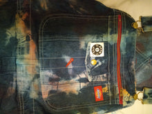 Load image into Gallery viewer, Tie dye Overalls, Men&#39;s 36x30 reverse tie dye Dickies