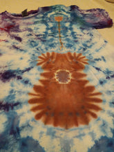 Load image into Gallery viewer, Ice dye Guitar t-shirt, Medium tie dye guitar festival t-shirt