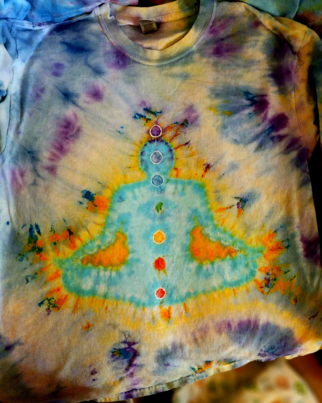 Tie dye Budda t-shirt, ice dye Budda