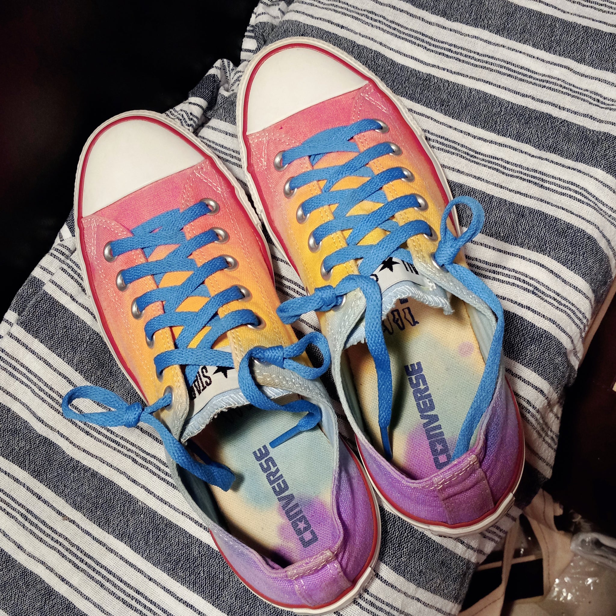 vogn forfremmelse ankomst Tie dye Converse shoes mens size 8 womens size 10, Rainbow Tie dye Chu –  JANK N JIVE