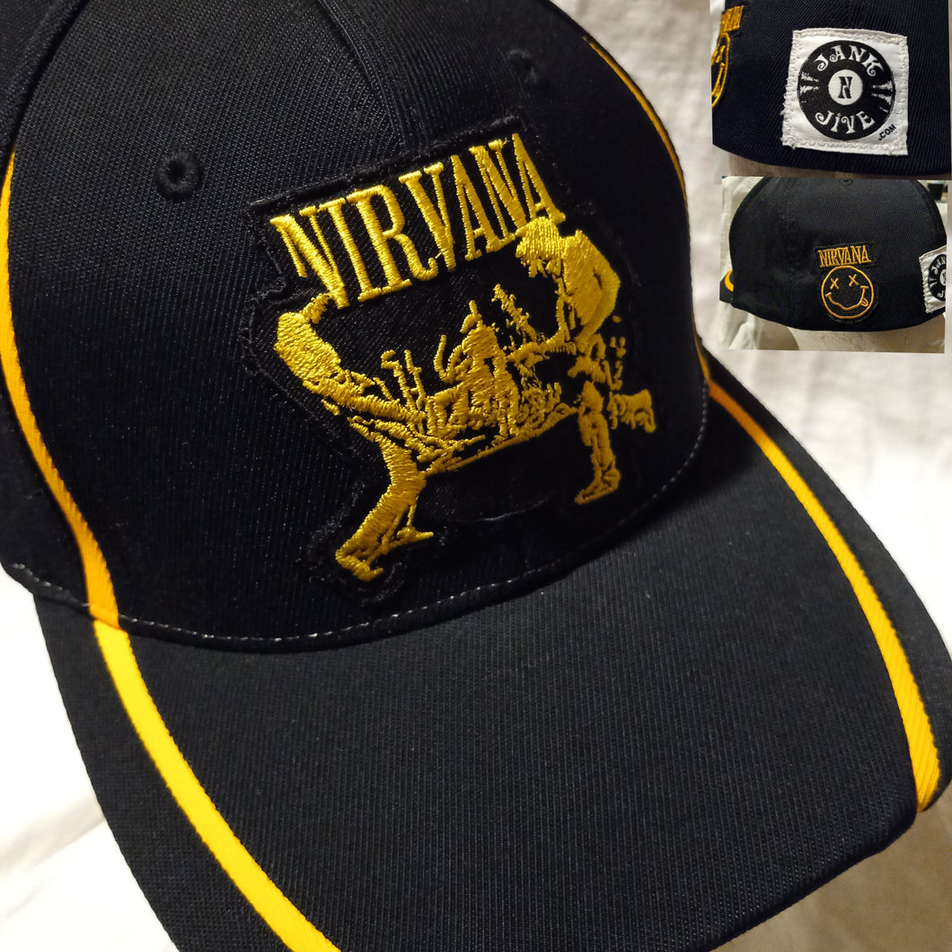 Nirvana Flexfit hat LG/XL, Custom Nirvana hat with patches