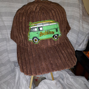 Sublime hat, Sublime bus with Surferboard, Corduroy Sublime hat