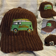 Load image into Gallery viewer, Sublime hat, Sublime bus with Surferboard, Corduroy Sublime hat